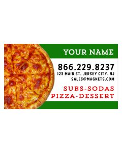 Personalized Pizza Business Card Magnets 2x3.5