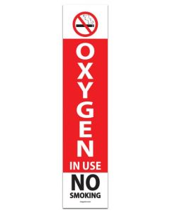 No-Smoking Oxygen-In-Use Magnetic Sign 2x10 - 5 Pack