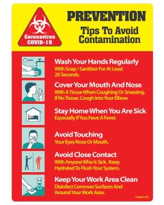 5x7 Round Corner Coronavirus Prevention Safety Magnets
