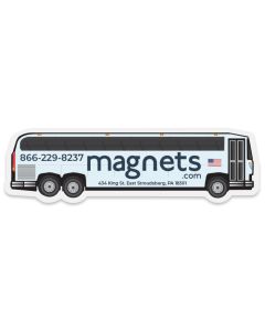 Bus Shaped Refrigerator Magnets 4.25x1.25