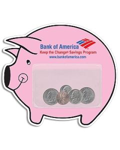 Pig Shaped Magnet with Pocket 6.38x5.75
